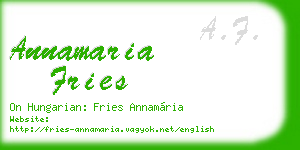 annamaria fries business card